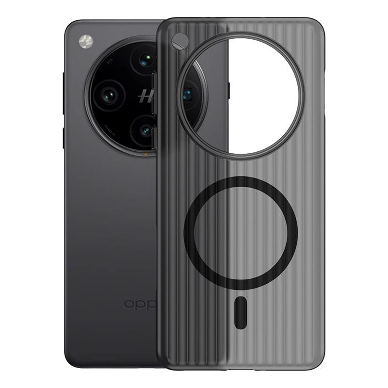Applicable To Oppofindx1pro Mobile Phone Case Findx1ultra Ultra-thin Corrugated Magnetic Suction X1 Matte Transparent Hard Case