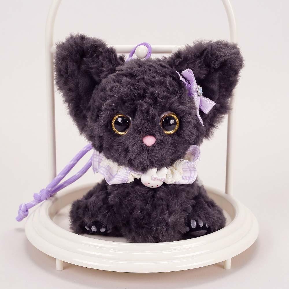 Soft Plush Plush Cat Keychain Big Ears Curly Fleece Accessory  Birthday Present