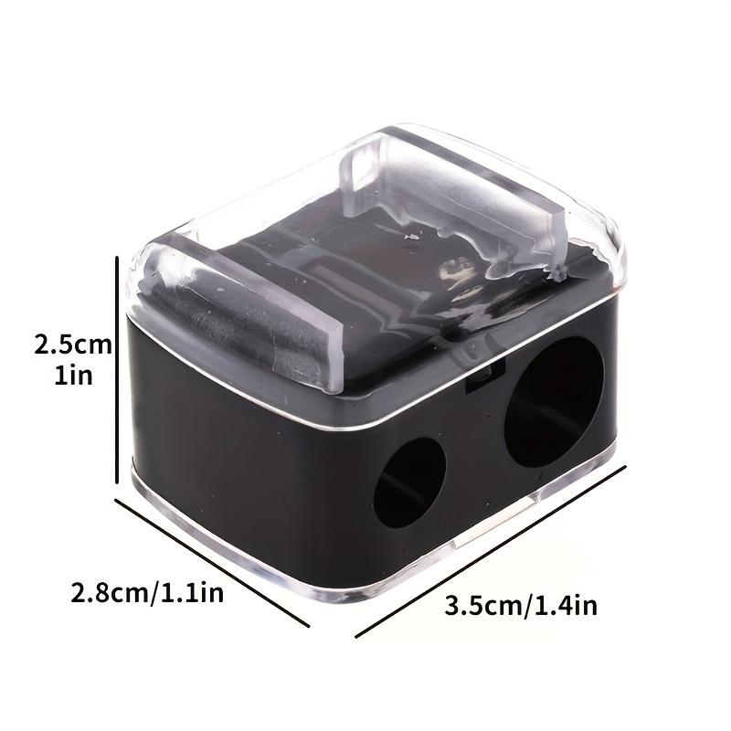 1pc Double Hole Manual Sharpener for Makeup Pencils Precision Sharpener for Essential Makeup Tool School & Art Supplies