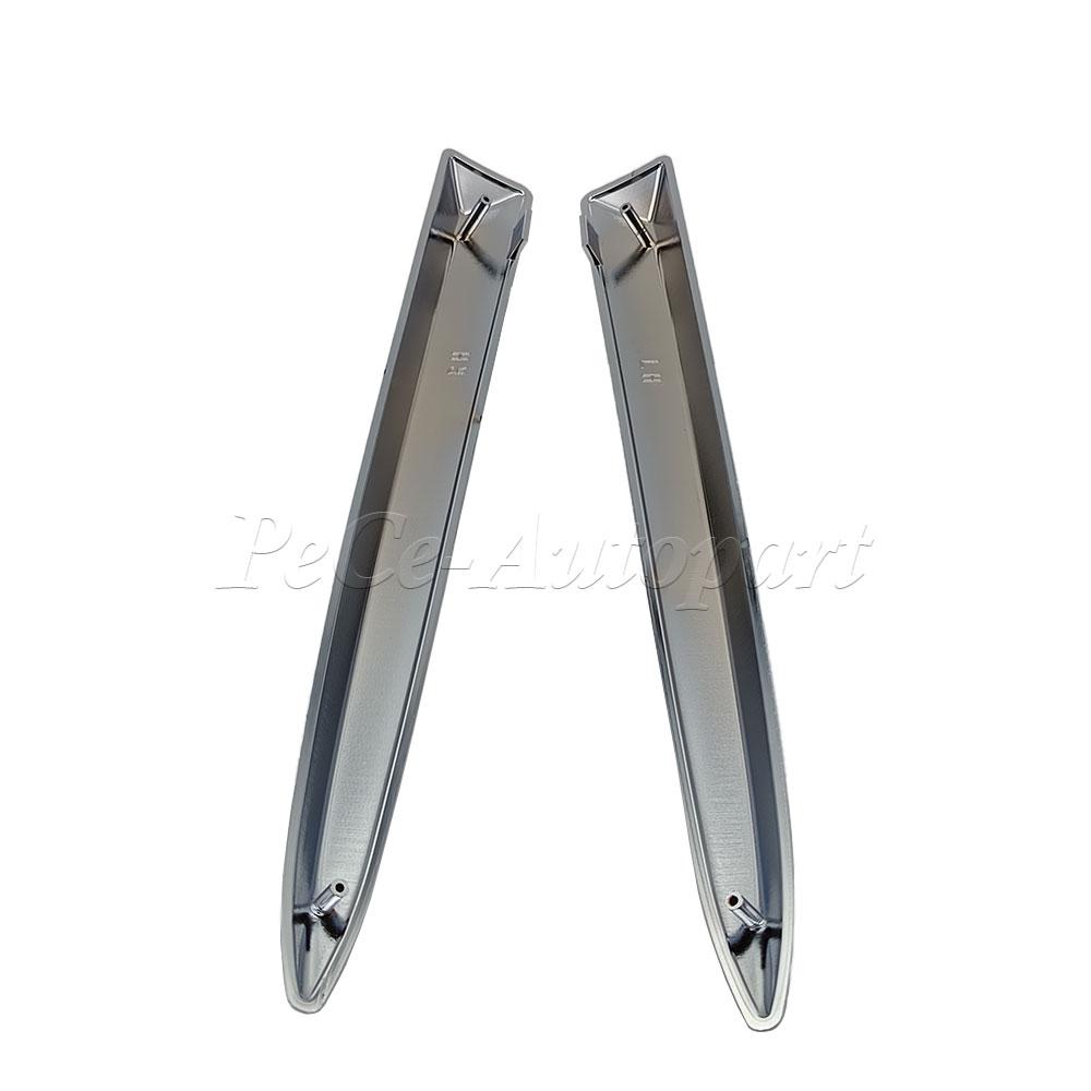 735455041 735455042 Car Front Bumper Upper Molding Chrome Carbon Trim Replacement for FIAT 500 2007‑2015 Car Exterior Parts