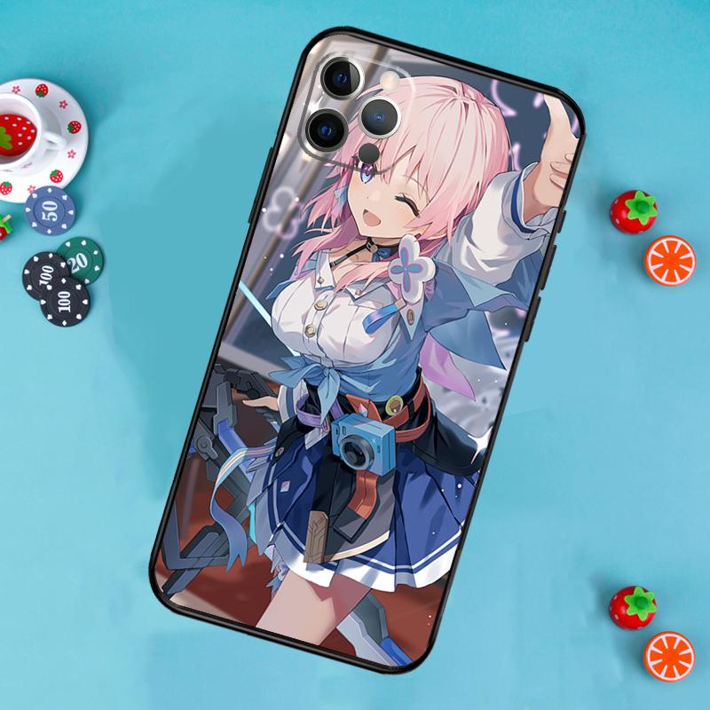 March 7th Honkai Star Rail Phone Case For iPhone 16 15 13 14 12 11 Pro Max X XR XS Max 14 Plus Soft Case Cover