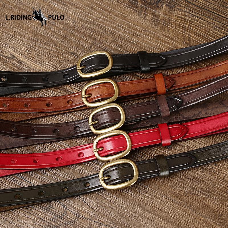 Retro Ins Style Pasek dla Kobiet Modny i Wszechstronny Skóra Naturalna Licowa Skóra Krowia Dekoracyjny Cienki Pasek