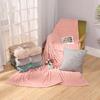 Nordic Fluffy Blanket Portable Thick Flannel Soft Solid Color Heated Throw Blankets Summer Sofa Nap Quilt For Travel Home Office