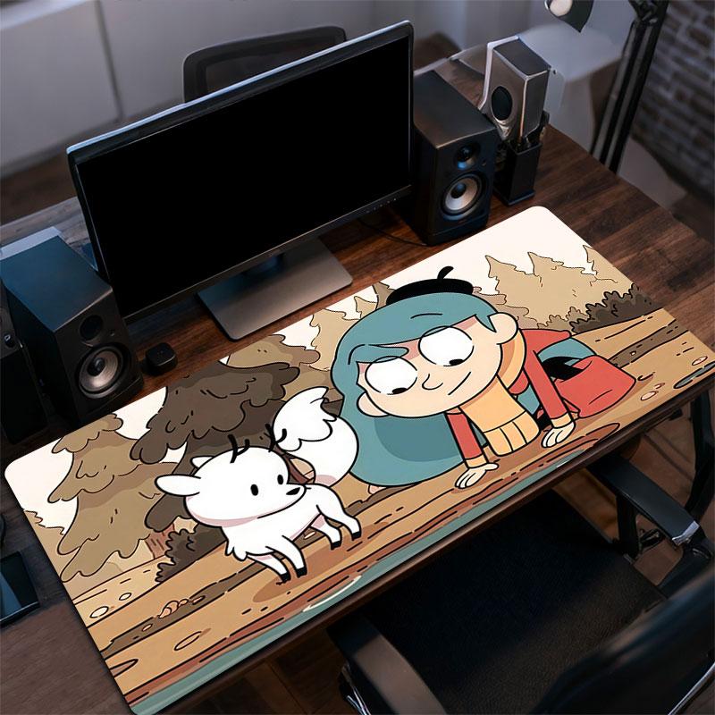 Hilda Mouse Pad, Large Gaming Desk Mat, Non-slip XXL Mousepad for Laptop & Tablet, Mini PC Playmat with Stitched Edges