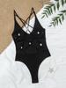 Halter Cross Halter Beaded One-Piece Sexy Swimsuit Popular Direct Sales