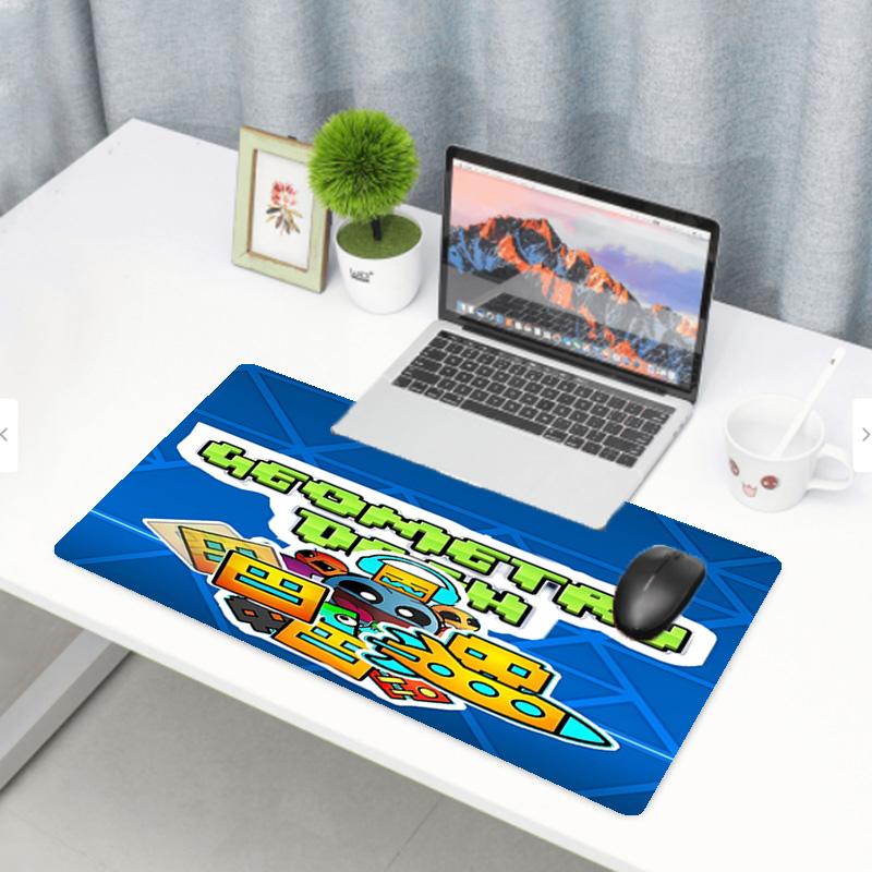Geometry Dash Print Mouse Pad, Anti‑Slip Desktop Keyboard Mat, for PC Laptop Gaming Working Daily Use, Cool Festival Surprise Gift
