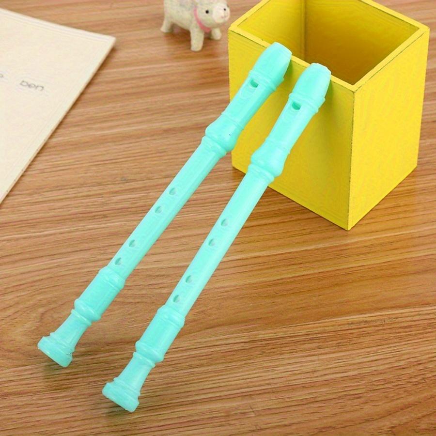 2pcs 0.5mm creative blowable flute shape gel pen cute cartoon learning stationery water-based signature pen