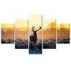 5 Panels Abstract Deer Modern Home Wall Decoration Living Room Bedroom Painting Animal Poster HD Print Picture