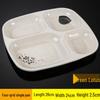 Thickened Melamine 4-Compartment Square Serving Tray