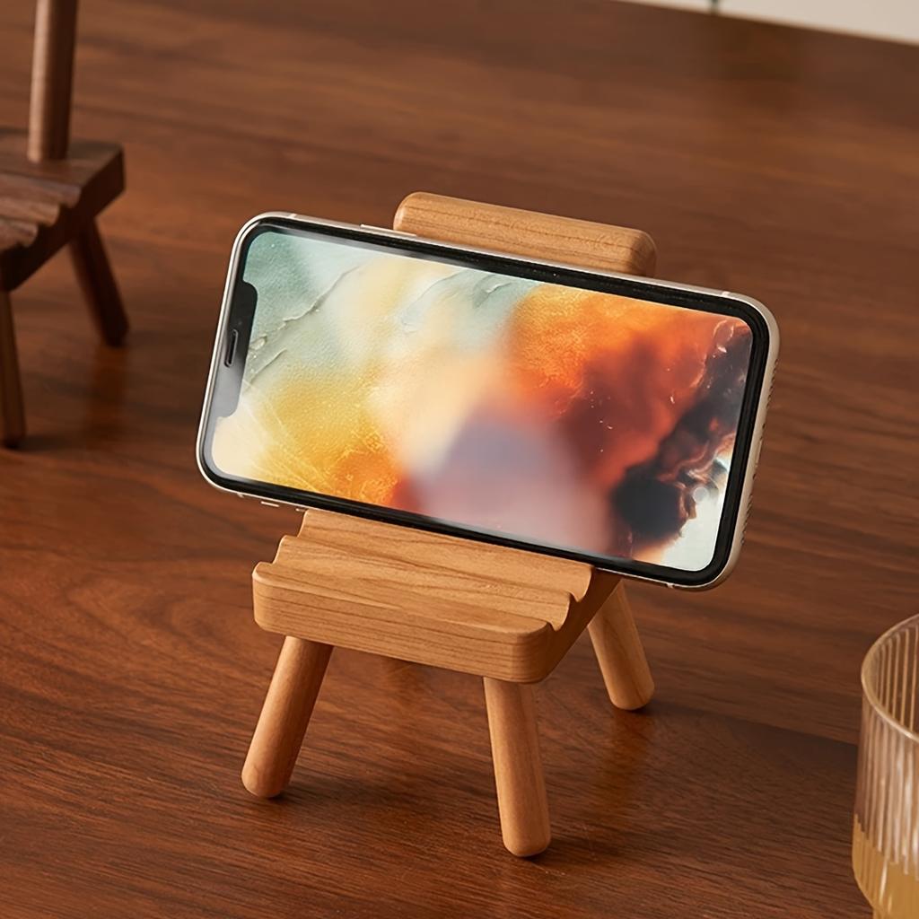 Wood Phone Holder Wood Chair Phone Stand Cute Mini Wooden Chair Shape Phone Holder Stand for Mobilephone Cellphone Smartphone