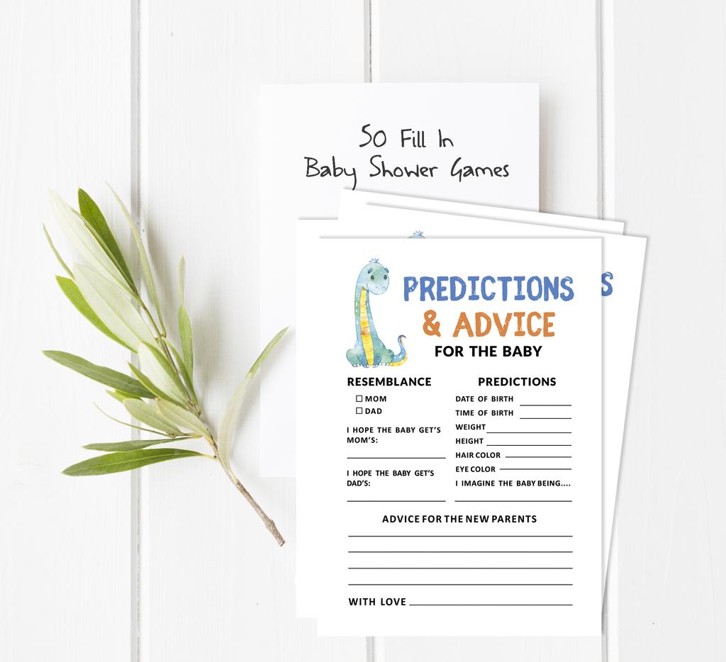 Inkdotpot Baby Shower Game Set Of 50 BabyA AlphabetA ABCA Game Dinosaur Jungle Animals Party