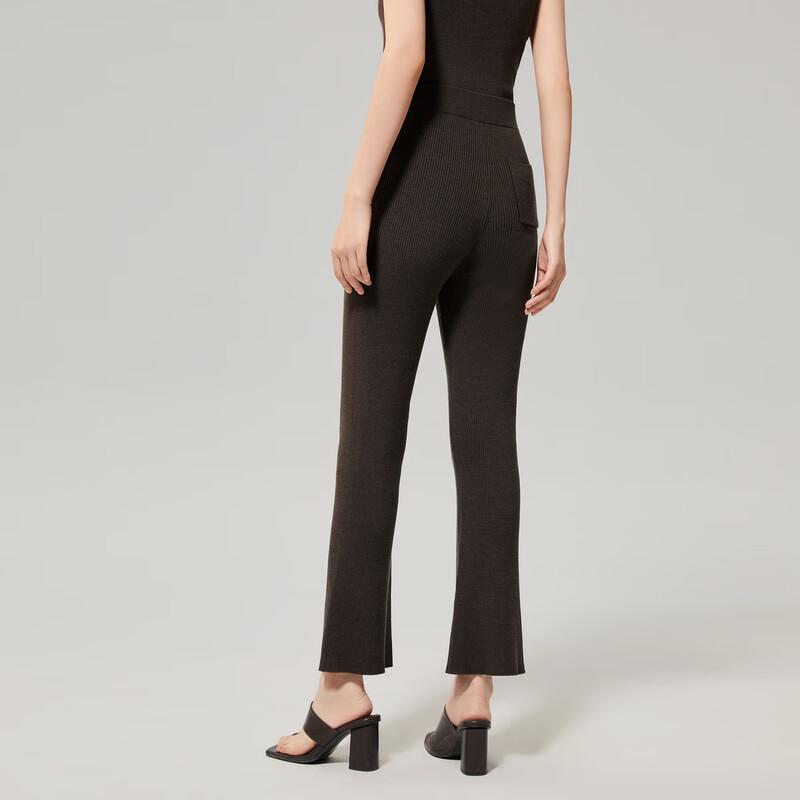 OVV Women's Machine Washable Ribbed Knit Flared Pants