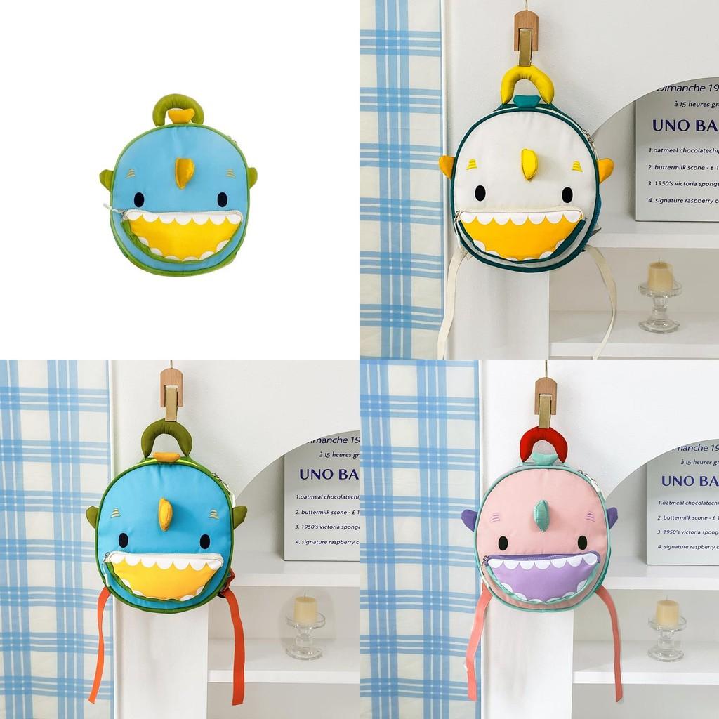 Kids Backpack Friendly With Cartoon Shark Design For School And Outdoor Use