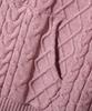 Dimiteulibeullaeg Heavyweight Cable Knit Hoodie_Dusty Pink