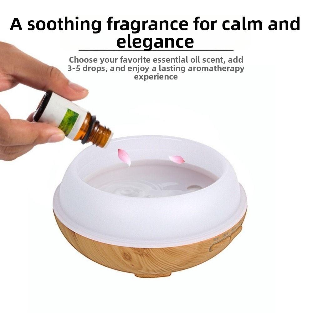 Creative Wood Grain Air Humidifier Quiet Cool Mist Air Purifier Essential Oil Diffuser  Indoor