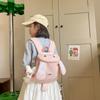 Cartoon Children Double Backpack For Kids With Nylon Material And Comfortable Curved Shoulder Straps For School Use