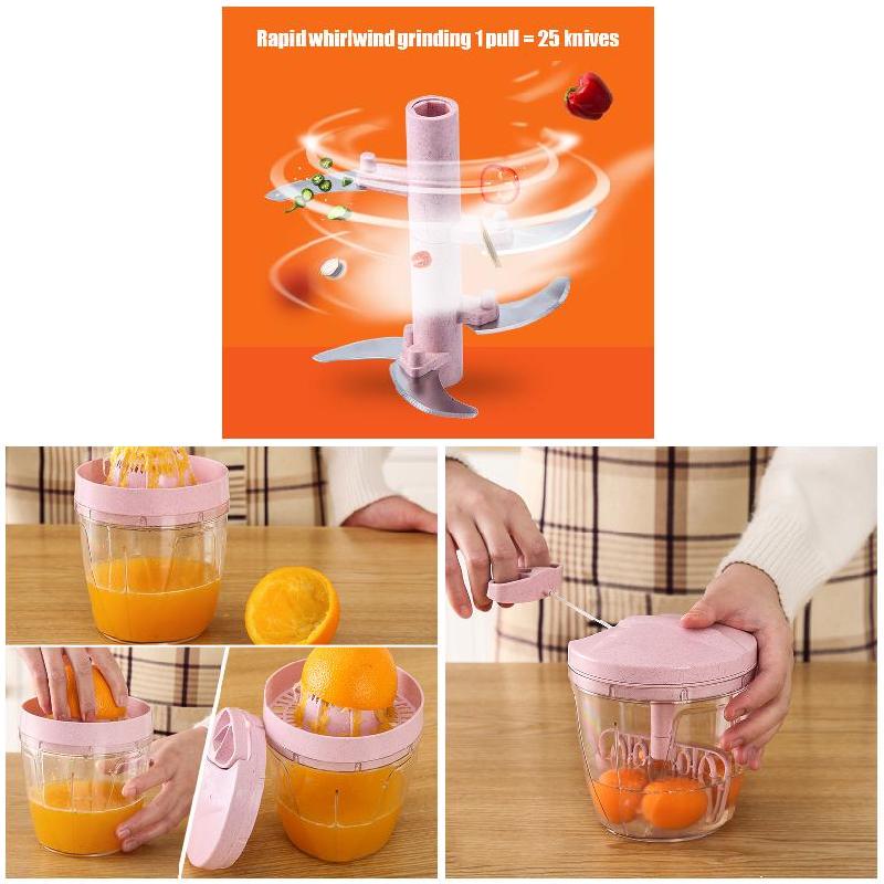 Buy Pull Manual Steel Cutter Stainless Chopper Onions 5 Nuts Vegetable