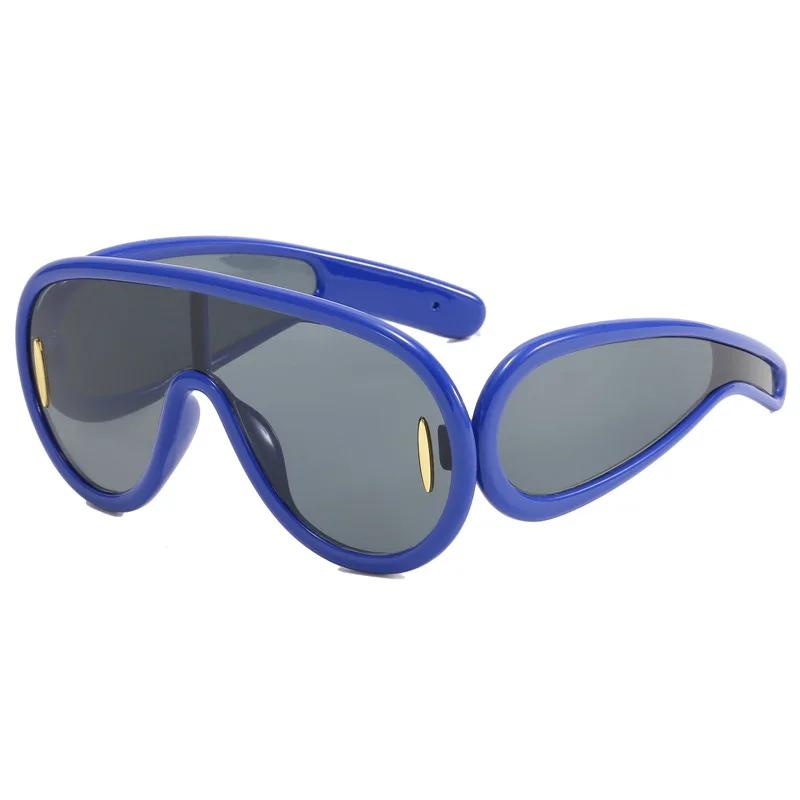 Sports Punk Luxury Oversized Sunglasses Steampunk Y2K Female Male Personality Sun Spectacles Ladies Eye Spectacles Goggle UV 400 Protection