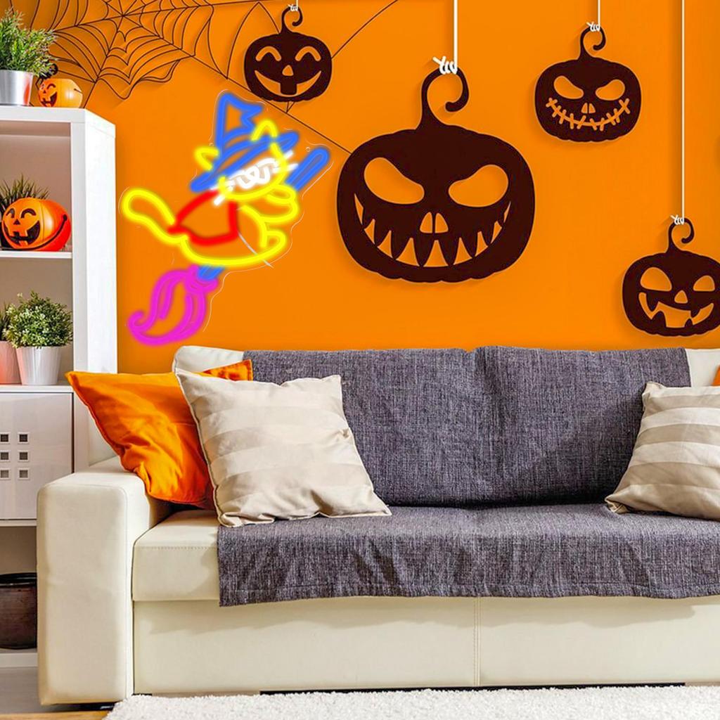 Halloween Magic Cat Neon Sign for Halloween Decor for Halloween Party Bedroom Club Bedroom House Kid’s Room
