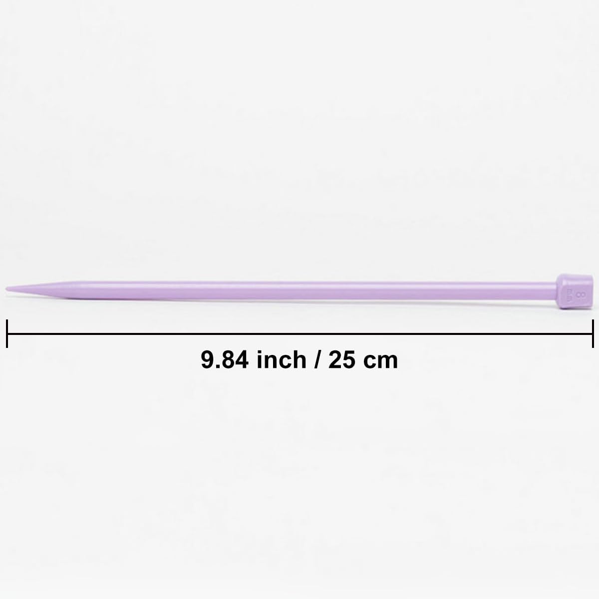 14 Pcs Plastic Knitting Needles, 7 Sizes Long Straight Knitting Needles Colourful Single Pointed Needles for Making Sweater, Shawl, Scarf