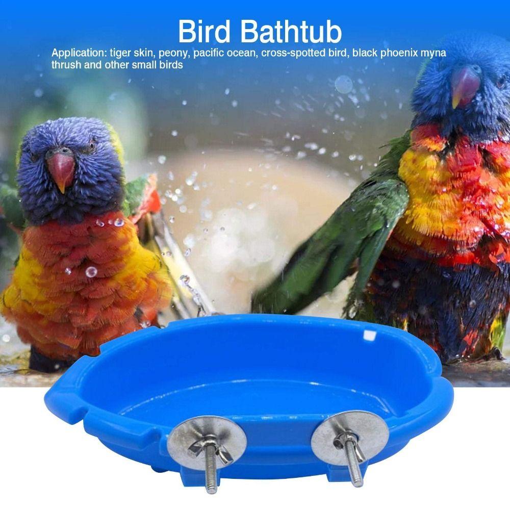 Cleaning Products Bird Bathtub Hanging Bird Bath for Cage New Parrot Food Tray