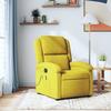 VidaXL Reclining Massage Armchair Yellow Velvet 371815