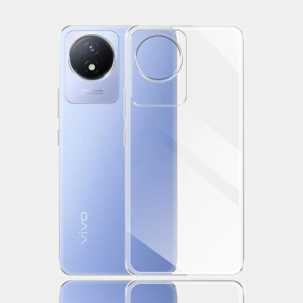 Для vivo Y02 y02 Чехол 6.51 дюйма Прозрачный Силиконовый Мягкий ТПУ Чехол для Телефона Для vivo Y02 Funda Для Vivo Y 02 Прозрачный Coque vivo Y02 чистый