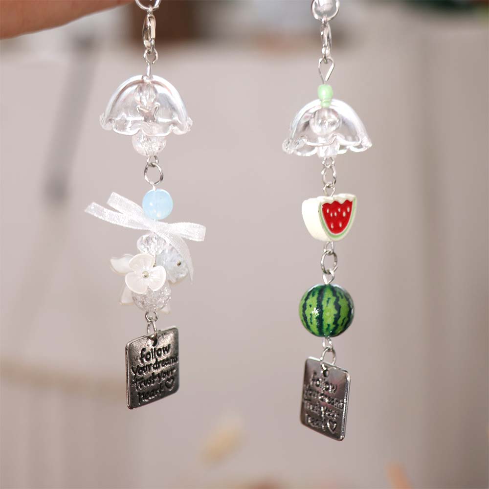 Phone Straps Transparent Keychain Star Wishing Bottle Mobile Phone Lanyard  Jewelry Accessories