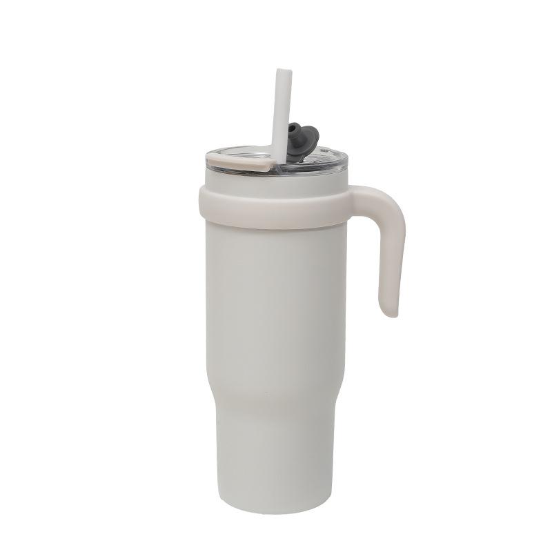 Vacuum 50Oz Big Mac Car Cup Men'S New Thermos Cup Double Layer With Straw With Handle Bingba Cup