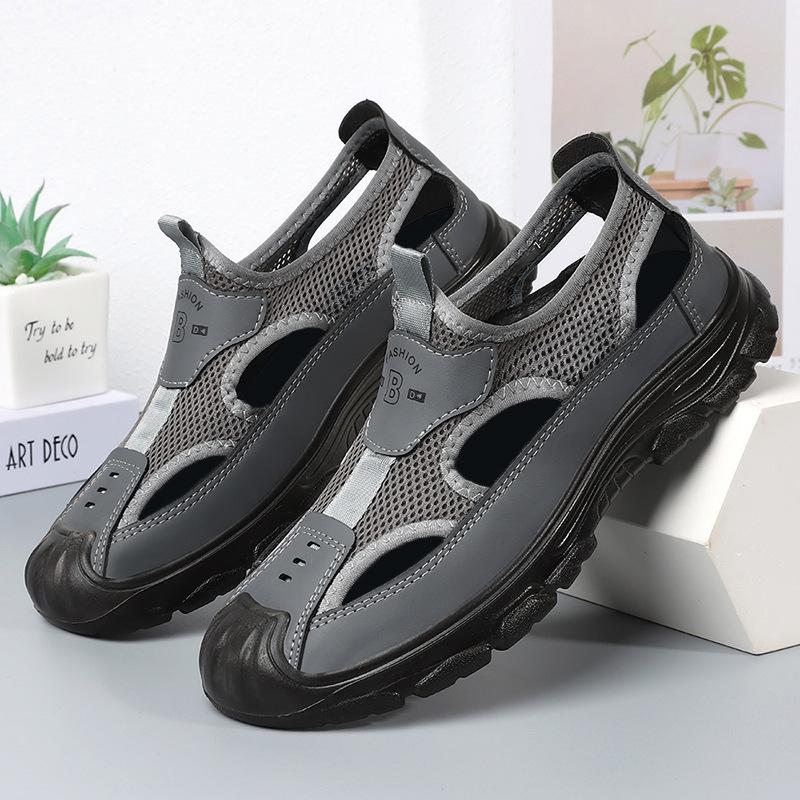Shoes Men's summer sandals Large size men's shoes Breathable and non-smelly feet Casual shoes Hollow mesh shoes Dad shoes Single shoes