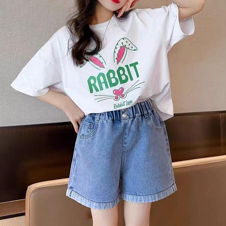 Dżinsowe Szorty Letnie dla Dziewczynek Dziecięce Luźne i Cienkie Spodnie Letnie do Noszenia na Zewnątrz