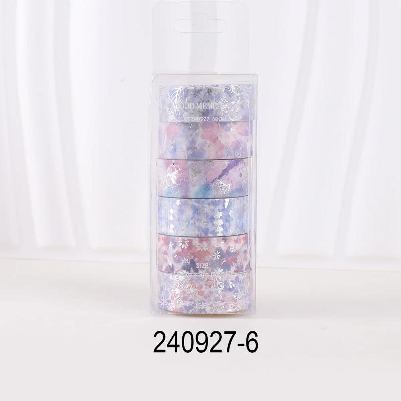 

6 Rolls/box of Floral Plant Washi Tape Suitable for DIY Notebook Collage Decoration A Gift for Friends Learning Supplies