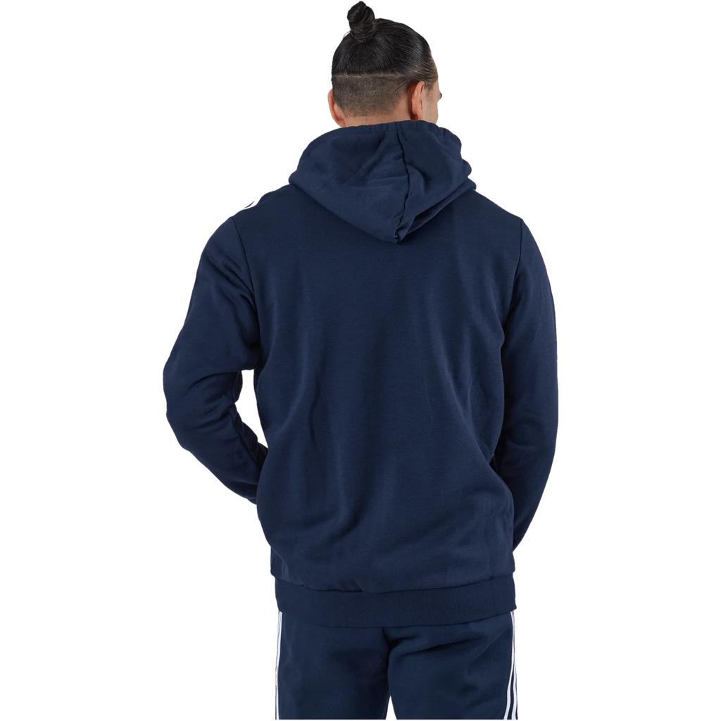 Adidas Men's Essentials 3 Stripes Fleece Full Zip Hoodie