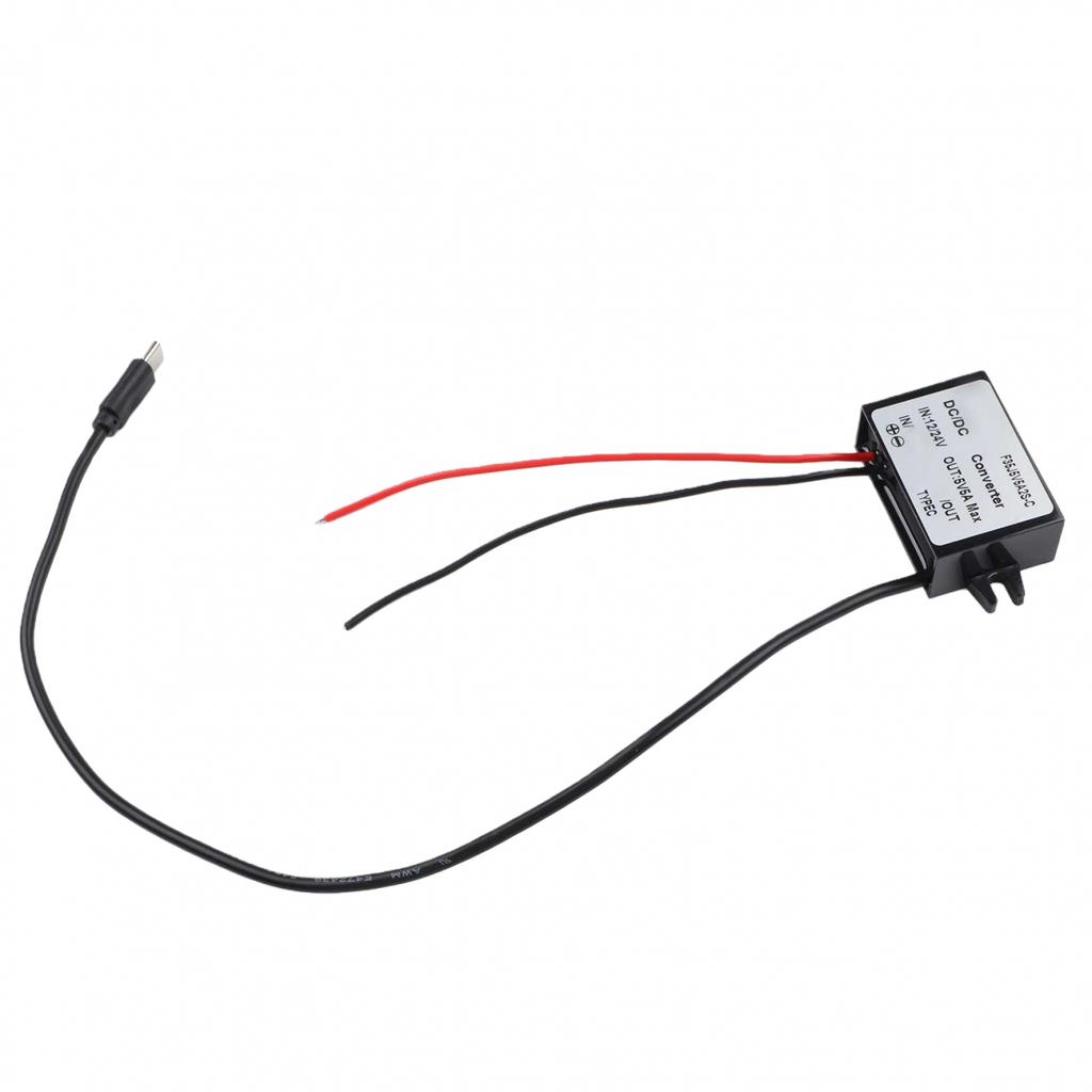 Waterproof DC Converter USB C Adapter for 12V 24V Input to 5V Output Charging