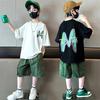 Teen Boys Clothing Set Summer Letter Short Sleeve T-shirt Pants 2Pcs Suit for 5 6 8 10 12 Years Kids Handsome Casual Outfit