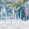 12pcs Crystal Clear Icicle Decorations Hanging Pendants Party Holiday Decor