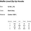 ThIs Is Never That Waffle Lined Zip Up Hoodie Dark Grey