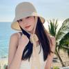 Șapcă cu găleată cu curelele Dulce Căciulă de plajă la modă Pălărie nouă pliabilă de protecție solară Femei