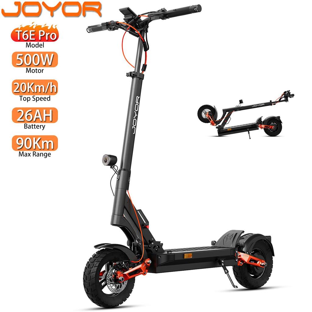 E-Scooter Straßenzulässig Joyor T6E Pro 500W Motor E-Scooter Faltbar Höchstgeschwindigkeit 20 km/h 48V 26AH Reichweite 90 km Zuladung 148 kg