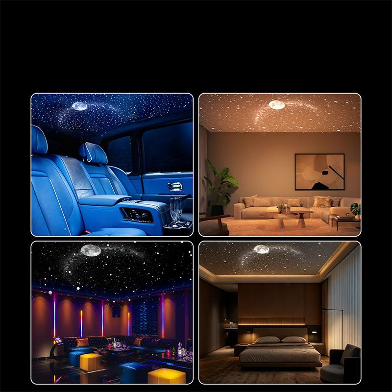 2-in-1 Hd Starry Dynamic Night Light Projector 5d Holographic 360° Adjustable Hd Galaxy and Ocean Projector for Bedroom Ceiling