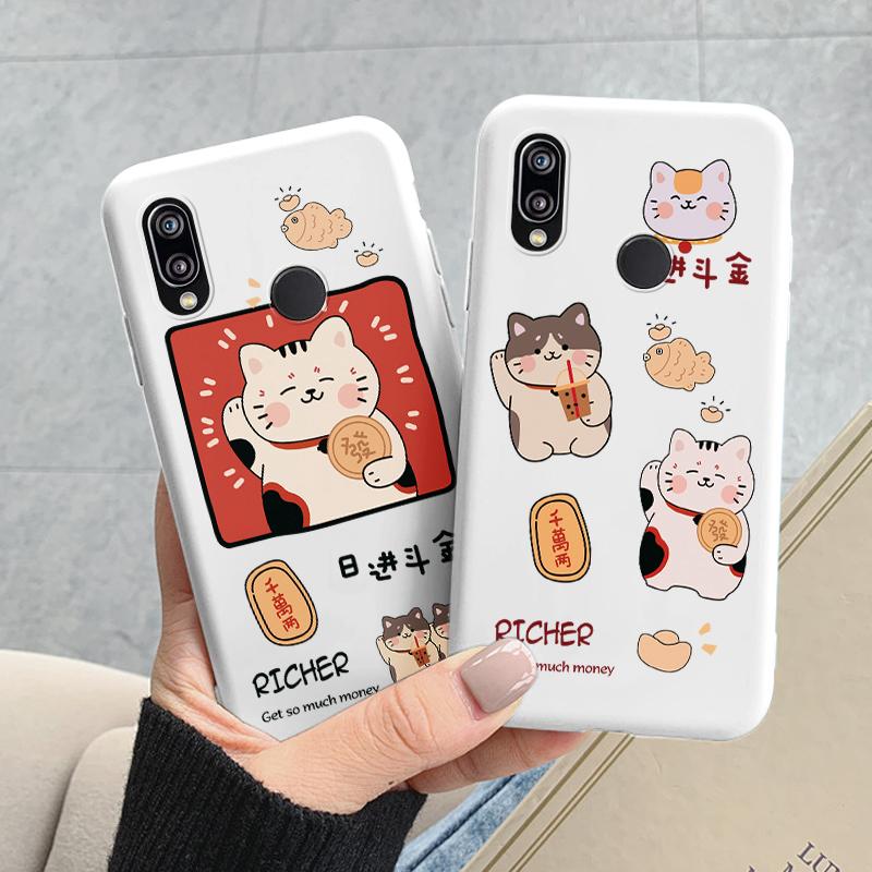 Für Huawei P20 2018 P20 Lite P 20 Pro Hülle Niedliche Cartoons Herz Katze Weiches Silikon Stoßfeste Handyhülle Für Huawei P20 Fundas