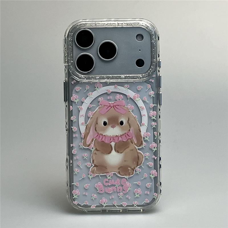 

Lovely Koala dog Print Magnetic Case For iPhone 17 17Pro 17Pro Max For Magsafe Wireless Charging Hard Shockproof Glitter Cover For iPhone 17Pro Max