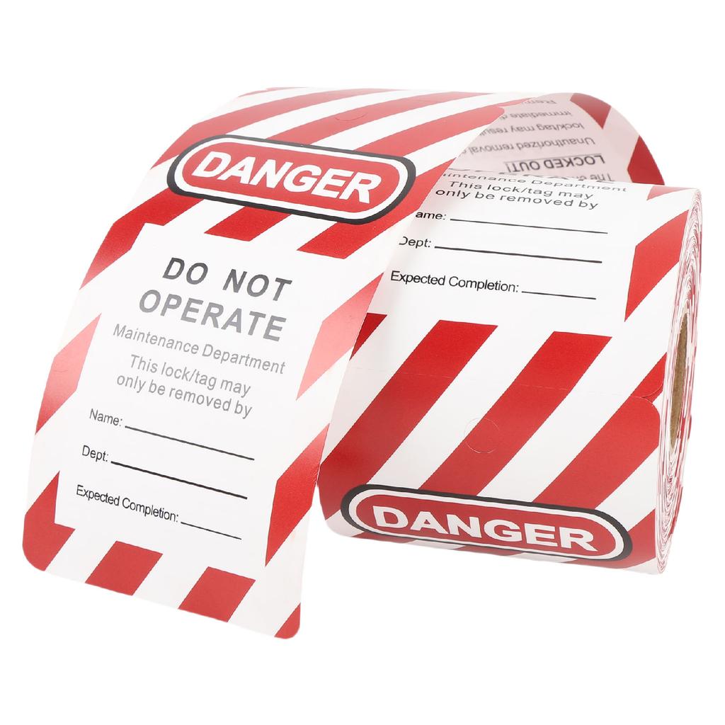 Danger Barricade Tag PP Composite Paper Hole Design Danger Tagout Tags for Industry Plant
