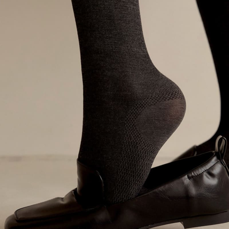 Marun5 [1+1] Generous Knit Modal Cotton Stockings