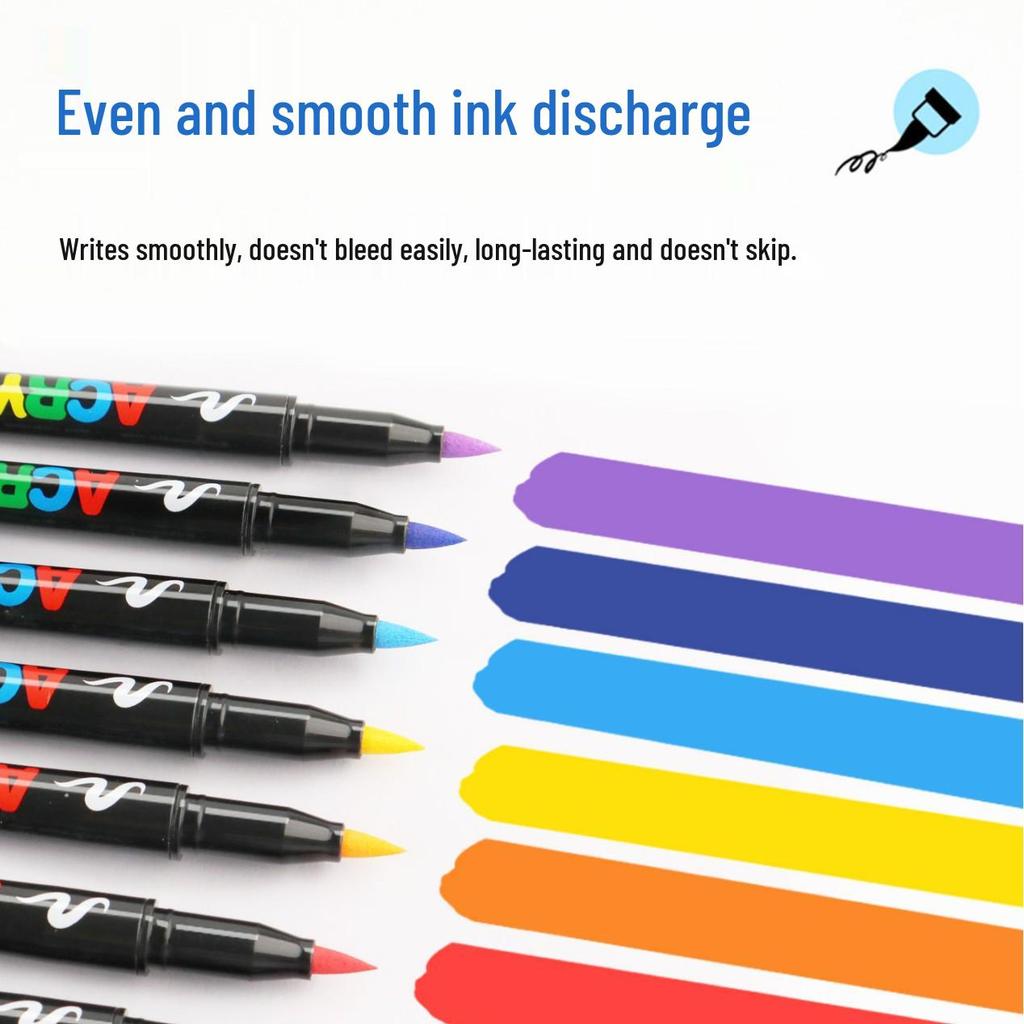 Waschbare Acrylmarker mit weicher Spitze – DIY-Glasvase & Aquarellstifte