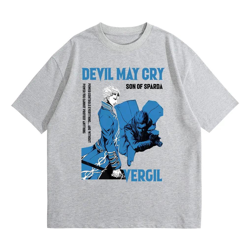 Anime Devil May Cry Syn Spardy Vergil Grafické Tričko Pánské Dámské Kreslené Oversized Tričko Pánské Ležérní Bavlněné Vintage Trička