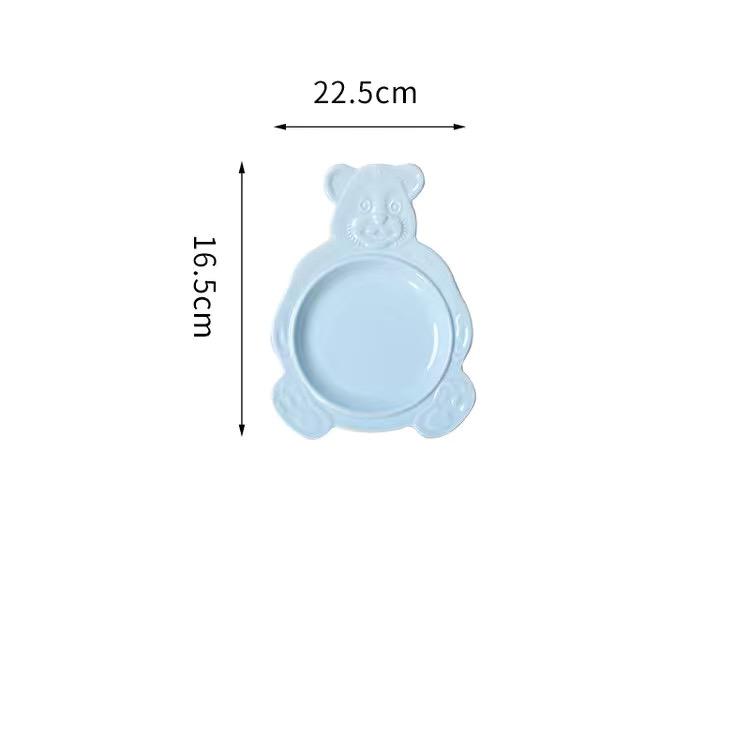 Creative Personality Bear Shape Plate Dessert Plate Salad Bowl Ceramic Tableware Kitchenware