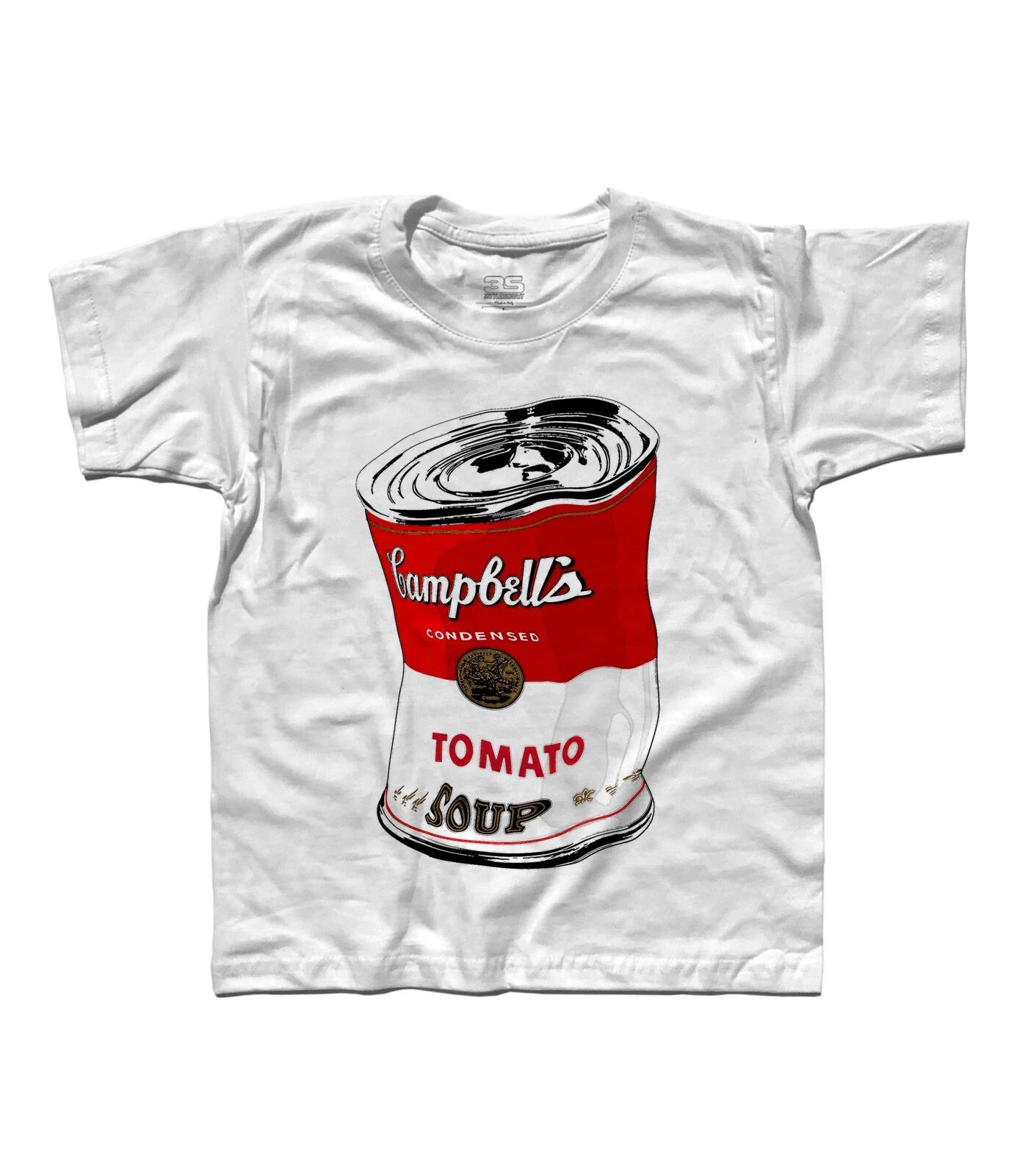 Children s T-shirt Andy Tomato Soup Can Red Pop Art 100