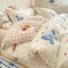 Sleep Grid Cotton Printed Four Piece Set Series - Lolita