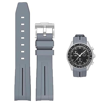 20mm Saat Kordonu ve Silikon Su Geçirmezliğe Sahip Kauçuk Saat Kordonu ve Ayar Aleti ve Yaylı Omega, Swatch, MoonSwatch, Omega, İçerir
